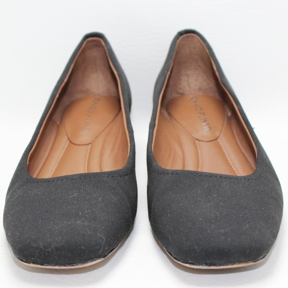 Donald Pliner‎ Dreww Black Fabric Square Toe Low Block Heel Pumps Womens 6.5M